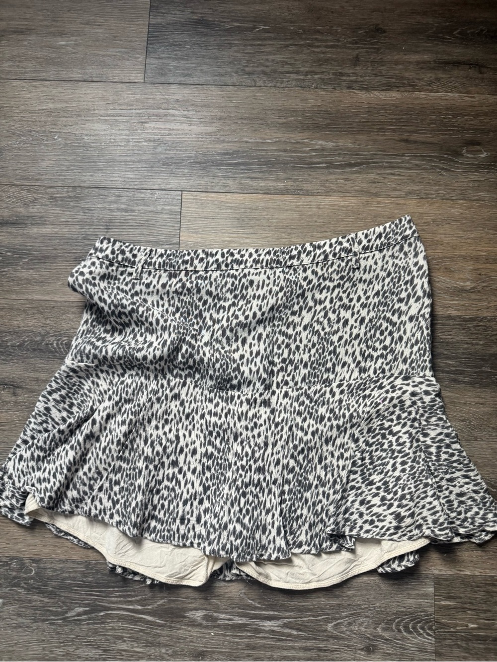 All Saints Frida Leopard Skirt In Sand Brown Size 6 - Picture 2 of 4